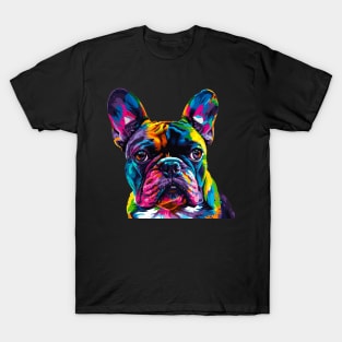 French Bulldog Colorfull Pop Art Design For Dog Onwer T-Shirt